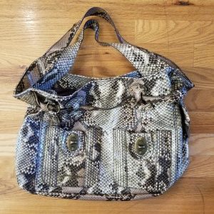 Jessica Simpson faux snake skin shoulder bag